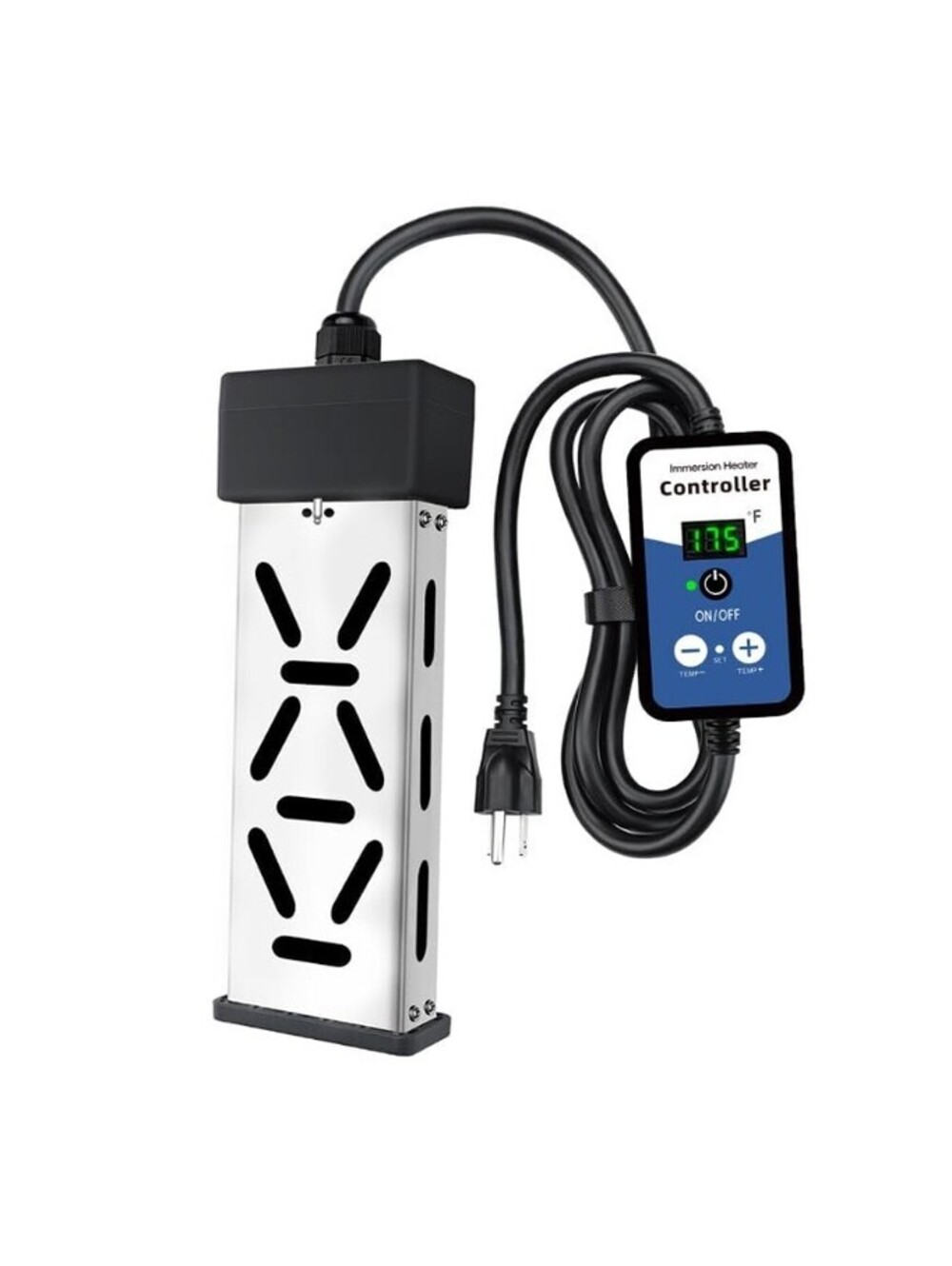 Immersion Water Heater 1800W - Portable 304 SS Tub & Pool Heater